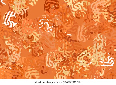 Light Red, Yellow vector backdrop with memphis shapes. Colorful chaotic forms with gradient in modern style. Simple design for your web site.