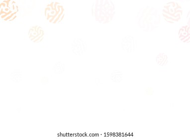 Light Red, Yellow vector backdrop with dots. Abstract illustration with colored bubbles in nature style. Pattern for beautiful websites.