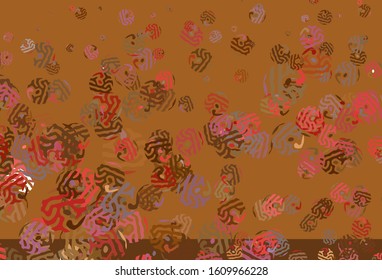 Light Red, Yellow vector backdrop with memphis shapes. Illustration with colorful gradient shapes in abstract style. Best smart design for your business.