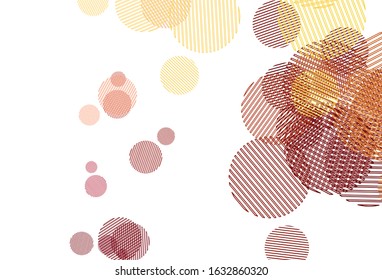 Light Red, Yellow vector backdrop with dots. Glitter abstract illustration with blurred drops of rain. Pattern for beautiful websites.
