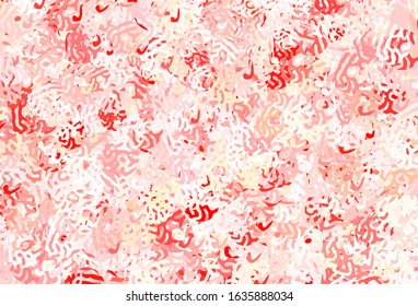 Light Red, Yellow vector backdrop with memphis shapes. Illustration with colorful gradient shapes in abstract style. Background for a cell phone.