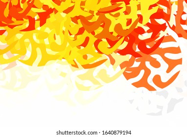 Light Red, Yellow vector backdrop with memphis shapes. Decorative design in abstract style with random forms. Best smart design for your business.