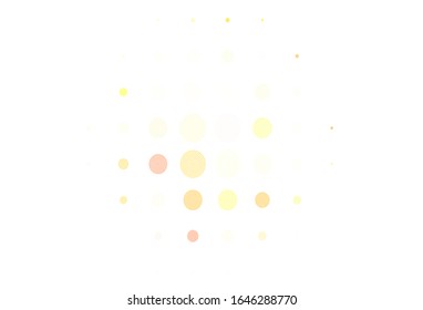 Light Red, Yellow vector backdrop with dots. Beautiful colored illustration with blurred circles in nature style. Pattern for beautiful websites.