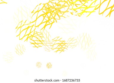 Light Red, Yellow vector backdrop with dots, lines. Modern abstract illustration with colorful dots, lines. Design for your business advert.