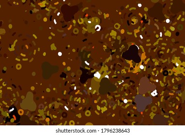 Light Red, Yellow vector backdrop with memphis shapes. Decorative design in abstract style with random forms. Elegant design for wallpapers.