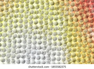 Light Red, Yellow vector backdrop with dots. Beautiful colored illustration with blurred circles in nature style. New template for your brand book.