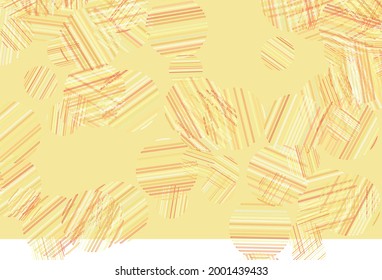 Light Red, Yellow vector backdrop with dots. Glitter abstract illustration with blurred drops of rain. Pattern for textures of wallpapers.