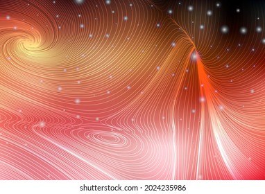 Light Red, Yellow vector backdrop with circles and lines. Abstract illustration with gradient geometric forms. Simple design for your web site.