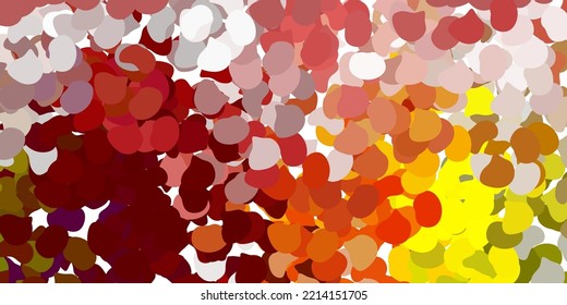 Light red, yellow vector backdrop with chaotic shapes. Modern abstract illustration with gradient random forms. Smart design for your business.