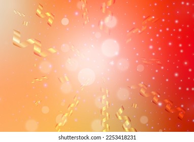 Light Red, Yellow vector backdrop in holiday style. Colorful illustration with Christmas simbols and signs. Template for lettering, typography.