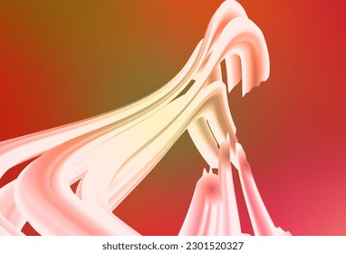 Light Red, Yellow vector backdrop with wry lines. An elegant bright illustration with gradient. Brand new design for your ads, poster, banner.