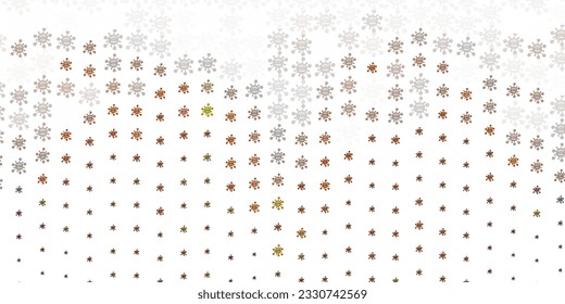 Light Red, Yellow vector backdrop with virus symbols. Simple design in abstract style with infection forms. Wallpaper for health protection.