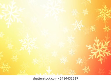 Light Red, Yellow vector backdrop in holiday style. A Smart Illustration with gradient Christmas elements. Template for lettering, typography.