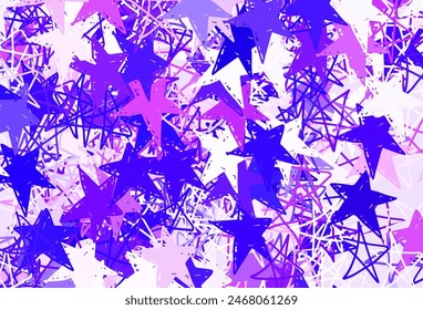 Light Red, Yellow vector backdrop with small and big stars. Glitter abstract illustration with colored stars. Pattern for futuristic ad, booklets.