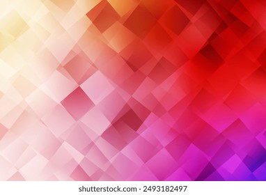 Fondo de Vector rojo claro, amarillo con rombo. Ilustración abstracta brillante con Formas rectangulares. La Plantilla se puede utilizar como fondo.