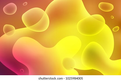 Light Red, Yellow vector background with liquid shapes. Modern gradient abstract illustration with bandy lines. Memphis style for your business design.