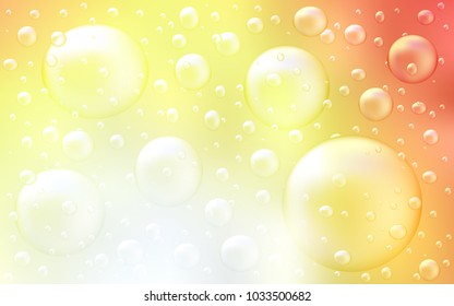 Light Red, Yellow vector background with dots. Blurred decorative design in abstract style with bubbles. Beautiful design for your business natural advert.