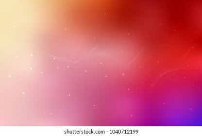 Light Red, Yellow vector background with dots. Beautiful colored illustration with blurred circles in nature style. New design for ad, poster, banner of your website.