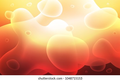 Light Red, Yellow vector background with curved circles. Colorful abstract illustration with gradient lines. Pattern for your business design.