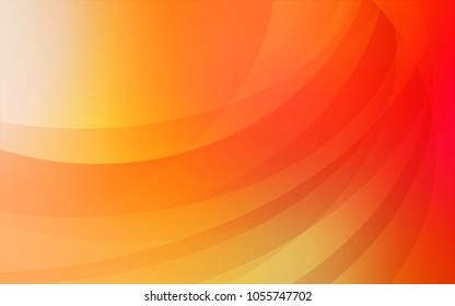 Light Red, Yellow vector background with bent ribbons. A vague circumflex abstract illustration with gradient. Marble style for your business design.