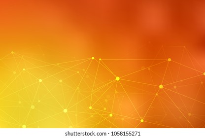 Light Red, Yellow vector background with bubbles, lines. Modern abstract colorful illustration with spheres and lines. New design for ad, poster, banner of your website.