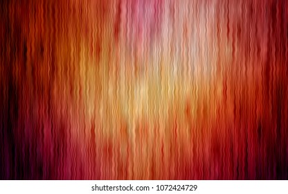Light Red, Yellow vector background with bent lines. Shining crooked illustration in marble style. The template for cell phone backgrounds.