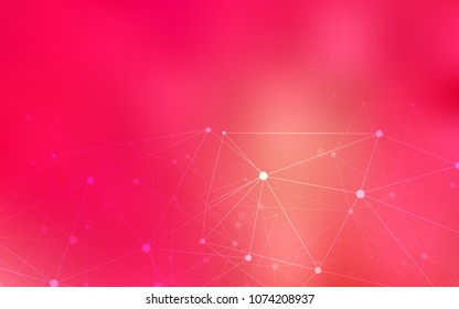 Light Red, Yellow vector background with bubbles, lines. Colorful illustration with circles and lines in futuristic style. Beautiful design for your business advert.