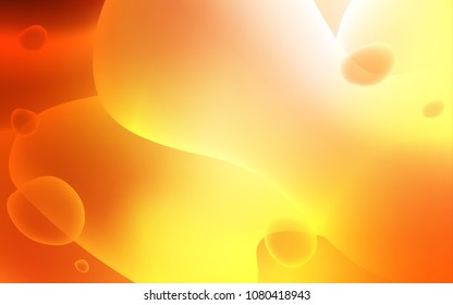 Light Red, Yellow vector background with curved circles. Modern gradient abstract illustration with bandy lines. New composition for your brand book.