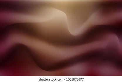 Light Red, Yellow vector background with bent ribbons. Creative geometric illustration in marble style with gradient. The best blurred design for your business.