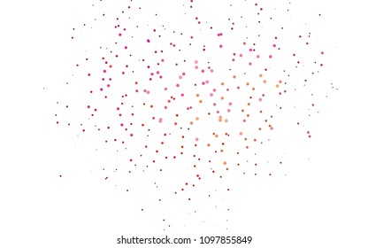 Light Red, Yellow vector  background with dots. Blurred bubbles on abstract background with colorful gradient. Completely new template for your brand book.