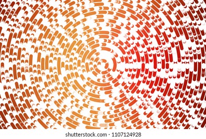Light Red, Yellow vector background with bent ribbons. Glitter abstract illustration with wry lines. The template for cell phone backgrounds.
