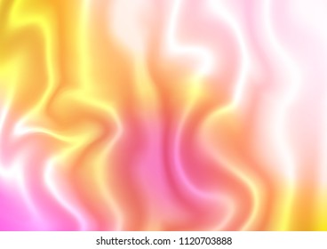 Light Red, Yellow vector background with curved gradient waves. A vague circumflex abstract illustration with gradient. Pattern for your business design.