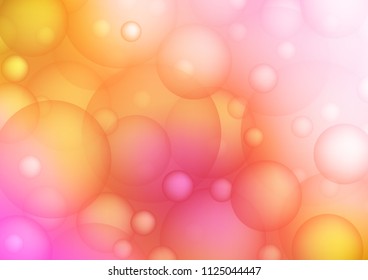 Light Red, Yellow vector background with dots. Beautiful colored illustration with blurred circles in nature style. New design for ad, poster, banner of your website.