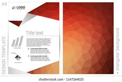 Light Red, Yellow vector  background for presentations. Booklet with textbox on colorful abstract background. The pattern can be used for any ad, booklets.