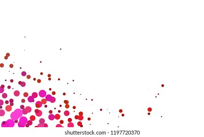 Light Red, Yellow vector background with bubbles. Modern abstract illustration with colorful water drops. Pattern for ads, booklets.