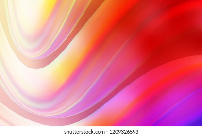 Light Red, Yellow vector background with curved circles. Brand new colored illustration in marble style with gradient. Marble design for your web site.