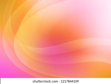 Light Red, Yellow vector background with bent ribbons. Brand new colored illustration in marble style with gradient. The elegant pattern for brand book.