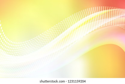 Light Red, Yellow vector background with bubbles, lines. Design with connection of dots and lines on colorful background. Pattern for beautiful websites.