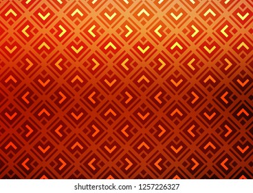Light Red, Yellow vector background with lines, rhombuses. Modern geometric abstract illustration with lines, squares. Pattern for websites, landing pages.