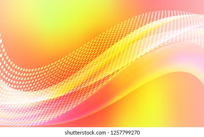 Light Red, Yellow vector background with bubbles, lines. Abstract illustration with colorful discs and triangles. Pattern for futuristic ad, booklets.
