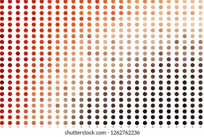 Light Red, Yellow vector background with bubbles. Blurred bubbles on abstract background with colorful gradient. Template for your brand book.