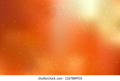 Light Red, Yellow vector background with galaxy stars. Modern abstract illustration with Big Dipper stars. Smart design for your business advert.