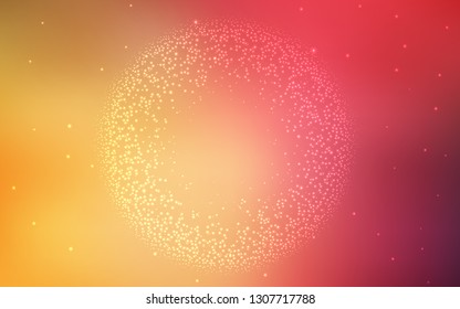 Light Red, Yellow vector background with astronomical stars. Modern abstract illustration with Big Dipper stars. Pattern for astrology websites.