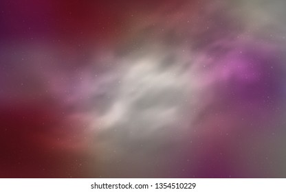 Light Red, Yellow vector background with astronomical stars. Modern abstract illustration with Big Dipper stars. Pattern for astronomy websites.