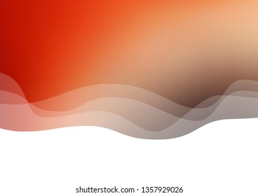 Light Red, Yellow vector background with bent ribbons. Creative geometric illustration in marble style with gradient. Textured wave pattern for backgrounds.