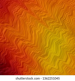 Light Red, Yellow vector background with lines. Bright illustration with gradient circular arcs. Pattern for websites, landing pages.