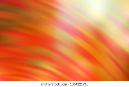 Light Red, Yellow vector background with curved lines. Colorful illustration in simple style with gradient. The best colorful design for your business.