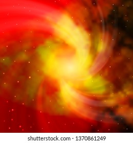 Light Red, Yellow vector background with colorful stars. Shining colorful illustration with small and big stars. Best design for your ad, poster, banner.