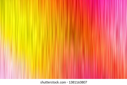 Light Red, Yellow vector background with straight lines. Lines on blurred abstract background with gradient. Smart design for your business advert.