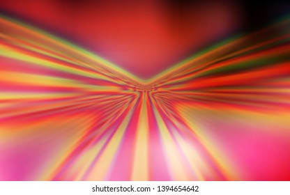 Light Red, Yellow vector background with curved lines. Colorful abstract illustration with gradient lines. Pattern for your business design.